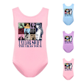 Miniatyrbild 4 av 5: Barnflickor Taylor Print Monokini Baddräkt Simdräkt Surf Strandkläder Sommar En Delig Baddräkt Pink 140cm