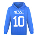 Miniatyrbild 1 av 3: Barn Pojkars Lös Huvtröja Messi Långärmad Huvtröja Kläder Toppar Dark blue 130cm
