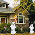 Pikkukuva 5 / 5: Halloween puhallettava kurpitsakeinukoriste, vahva ja tukeva ulkokäyttöön, tee-se-itse-koristeluun Ghost