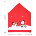 Miniatyrbild 7 av 10: Julstolsöverdrag Tomte & Snögubbe Röd Hatt 1Pcs