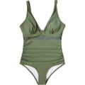 Miniatyrbild 4 av 6: Kvinnors Vadderad Monokini Magkontroll Baddräkt Bikini Baddräkt Sommar Light green M