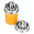 Miniatyrbilde 1 av 5: Mason Jar Juicer Lokk - Rustfritt Stål Juicer Lokk Kjøkkenutstyr, Håndtak Sitrus Rivjern Gjenbrukbart Juicer Lokk