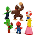 Pikkukuva 3 / 5: 6 kpl Super Mario sarjakuvahahmo toimintahahmolelu söpö nukke auton sisustus 6pcs