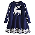 Pikkukuva 4 / 5: Tyttöjen pitkähihainen prinsessamekko joulumekko Red