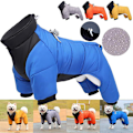 Miniatyrbillede 1 af 5: Kæledyrshundejakke Vinterforet Frakke Hvalpe Hunde Varmt Vandtæt Beklædning Tøj Blue 2XL