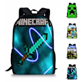 Miniatyrbild 5 av 5: Minecraft Ryggsäck Studenter Skolväska Resa Laptop Förvaringsväskor Bokväskor För Barn Pojkar Flickor C