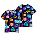 Miniatyrbild 1 av 3: Roblox Blox Fruits Barn 3D-tryck T-shirt Pojkar Flickor Sommar Kortärmad Blus C 150cm