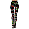 Miniatyrbillede 2 af 4: Højtaljede juleleggings til kvinder med striber B L
