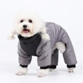 Miniatyrbillede 3 af 5: Kæledyrshundejakke Vinterforet Frakke Hvalpe Hunde Varmt Vandtæt Beklædning Tøj Grey 2XL