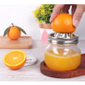 Miniatyrbilde 3 av 5: Mason Jar Juicer Lokk - Rustfritt Stål Juicer Lokk Kjøkkenutstyr, Håndtak Sitrus Rivjern Gjenbrukbart Juicer Lokk