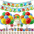 Miniatyrbilde 1 av 4: Number Blocks Ballonger Gratulerer med dagen Banner Festutstyr