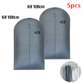 Pikkukuva 1 / 5: 5 kpl Pukupussi Matka Säilytys Vaate Kestävä Vaatteet Tasku Grey 60x100cm-5pcs