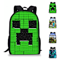Miniatyrbild 3 av 5: Minecraft Ryggsäck Studenter Skolväska Resa Laptop Förvaringsväskor Bokväskor För Barn Pojkar Flickor A