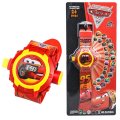 Miniatyrbild 1 av 6: Digital Armbandsur med Cartoonfigurer för Barn, 24 Mönster Projektionsleksaksklocka Present Automobile
