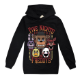 Miniatyrbild 1 av 3: Barn FNAF Five Nights at Freddy's Pullover Tröja Casual Huvtröja Toppar Black 150cm