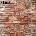 Pikkukuva 1 / 5: 20 KPL Tiili Seinätarra Vedenpitävä Itsekiinnittyvä Tapetti red 20PCS