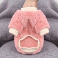 Miniatyrbillede 4 af 5: Kæledyrs fleece tøj til hvalp varm jumper sweater frakke Pink M
