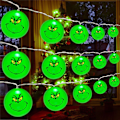 Miniatyrbild 2 av 10: Jul LED-ljusslinga 20 LED Julgran Grinch Ljusslinga Batteridriven Julfestival Dekoration för Träd Fest Hem Utomhus 3m