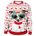 Miniatyrbillede 1 af 5: Dame Jul Langærmet Sweatshirt Xmas Afslappet Løse Toppe C