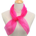 Miniatyrbillede 2 af 3: Dame 50'er firkantet chiffon hals hoved tørklæde tørklæder wrap Purple Red 60*60cm