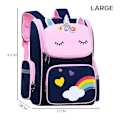 Miniatyrbild 6 av 7: Barn Skolväska Cartoon 3D Unicorn Ryggsäckar Vattentät Pink S