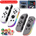 Miniatyrbild 2 av 9: Trådlös Spelkontroll Joystick Vänster och Höger för Nintendo Switch Joy Con-kontroll Grey