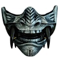Miniatyrbillede 1 af 2: Halv Ansigt Prajna Maske Segl Rød Japansk Maske Cosplay Silver