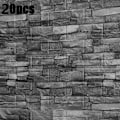 Pikkukuva 1 / 5: 20 KPL Tiili Seinätarra Vedenpitävä Itsekiinnittyvä Tapetti black 20PCS
