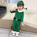 Miniatyrbillede 2 af 5: Børne Julemandstøj Baby Jul 3-delt Sæt Green 140CM