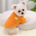 Miniatyrbillede 2 af 5: Kæledyrs fleece tøj til hvalp varm jumper sweater frakke Orange L