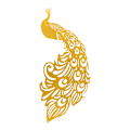 Pikkukuva 2 / 5: 40 KPL Riikinkukko Viinilasikortti / Hääpöydän Koriste / Luova Gold 40 PCS
