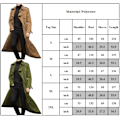 Miniatyrbild 3 av 3: Trenchcoat för män vintermode lång trenchcoat enkel färg varm krage kappa affärs casual kappa camouflage Black L