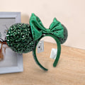 Miniatyrbillede 5 af 5: Ører Smaragdgrønne Pailletter Minnie Mouse Disneyland Parker Paillet Hårbøjle Kvinder