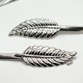 Miniatyrbild 3 av 5: Damernas Tunna Midjebälte i Metallblad för Klänning Kavaj Silver
