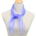 Miniatyrbillede 2 af 3: Dame 50'er firkantet chiffon hals hoved tørklæde tørklæder wrap Light Purple 60*60cm