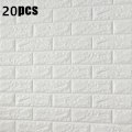 Pikkukuva 1 / 5: 20 KPL Tiili Seinätarra Vedenpitävä Itsekiinnittyvä Tapetti white 20PCS