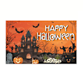 Pikkukuva 1 / 2: Halloween-kurpitsat taustakoristeena sohville ja pihoille E