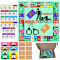 Miniatyrbild 2 av 5: Adultopoly Brädspel, Parspel för Vuxna, Par Brädspel, Brädspel för Vuxna, Sovrumsspel för Par, Relationskortspel