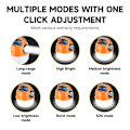 Pikkukuva 5 / 5: Aurinko LED Lyhty Taskulamppu USB Ladattava Ulkoilu Retkeily Telttavalot Orange