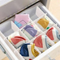 Miniatyrbillede 3 af 5: 8-pak Skuffeinddelere DIIY Gitter Skuffeopbevaring White 8pcs