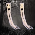 Pikkukuva 2 / 5: 1/2 KPL Halloween-haamu tuulipussi lippu ulko-ovi puutarha roikkuu tuuliviiri karmiva koriste 2PCS