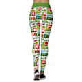 Miniatyrbillede 2 af 4: Højtaljede juleleggings til kvinder med striber C L