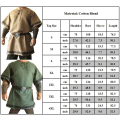 Miniatyrbild 3 av 3: Männs medeltida riddarkorsett Warrior Halloween topp khaki 2XL