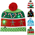 Pikkukuva 2 / 3: LED-jouluneulepipo, unisex, talvinen neulepipo B