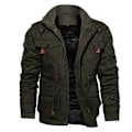 Miniatyrbillede 1 af 2: Herre Lynlås Hættetrøje Casual Hættetrøje Fleece Jakke Mode Løs Bjergbestigning Top Green L