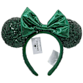 Miniatyrbillede 1 af 5: Ører Smaragdgrønne Pailletter Minnie Mouse Disneyland Parker Paillet Hårbøjle Kvinder
