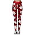 Miniatyrbillede 1 af 4: Højtaljede juleleggings til kvinder med striber D M