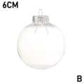 Miniatyrbild 7 av 7: 10 st Runda Transparenta Plastkulor Julgranspynt silver 10PCS