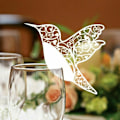 Miniatyrbillede 4 af 5: 60 stk. Bryllupsvinglas Indsætningskort / Fugle Papirklip Form / 60 White 60 PCS