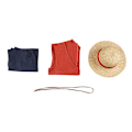 Miniatyrbillede 3 af 4: Monkey D Luffy Tøj rollespils vest top bukser hat til mænd M